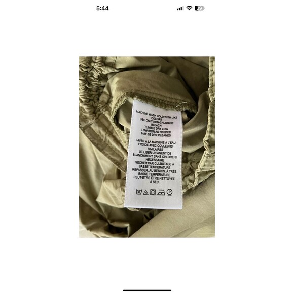 By Anthropologie Womans Packable Sporty Parachute Pants Size S Green Boho Hippie - Picture 10 of 11